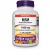 Webber Naturals MSM Methylsulfonylmethane 1000 mg 160 Tablets
