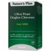 NaturesPlus - Ultra Peau Ongles Cheveux avec MSM 60 comprimés - 11 principes actifs - Améliore létat de la peau, des cheveux