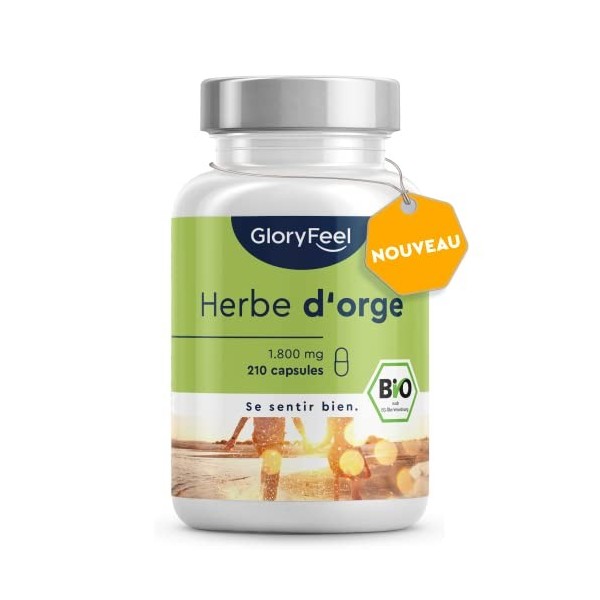 Herbe DOrge Bio 1800 mg par Dose Journalière, 210 Capsules 2 mois et plus , Qualité Pure et Biologique, Hautement Dosée, 10