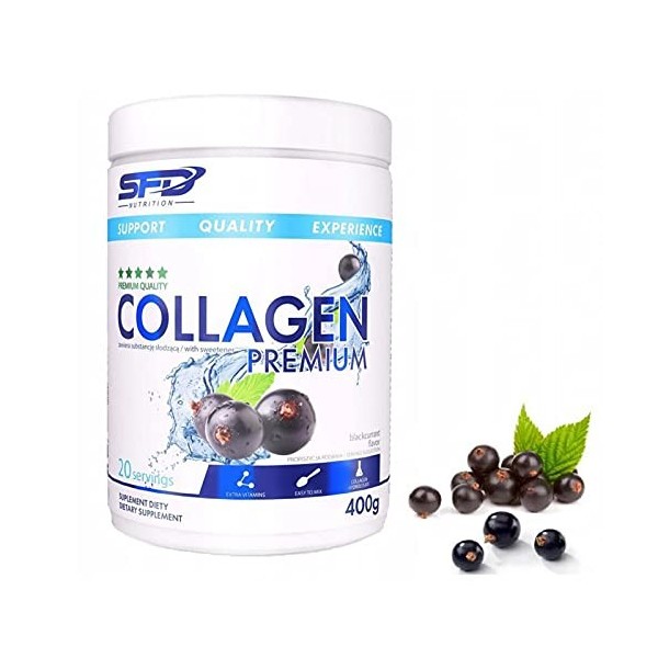 SFD Collagen Premium Complex Powder Complément alimentaire - Collagène MSM Vitamine C Hyaluron Protéine - Protège les articul