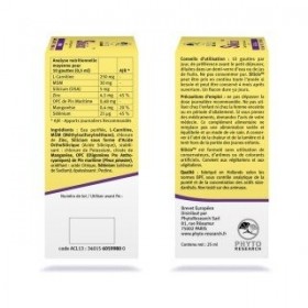 Phytoresearch - Silicio - Silicium - systemes Osseux - Cartilage et Os - Peau, Cheveux et Ongles - Flacon de 25ml
