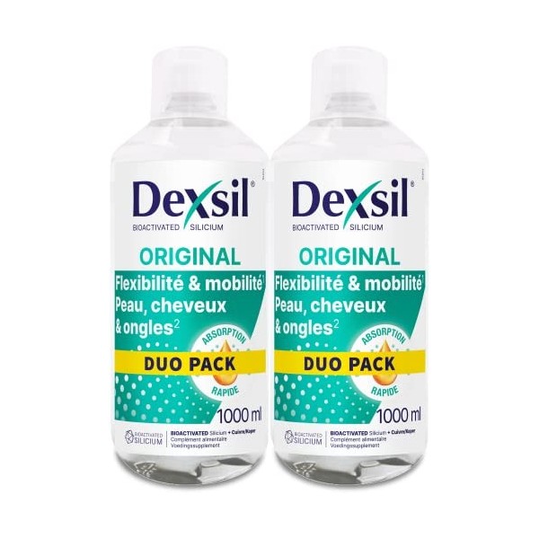 Dexsil Original Silicium Organique Solution Buvable Complément Alimentaire à Base dOrtie/Silicium pour Souplesse/Peau/Cheveu