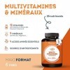 Multivitamines et Minéraux - 25 nutriments - Cure 6 mois - Vitamines A B C D E Zinc et Fer - Multivitamines Homme et Femme Én