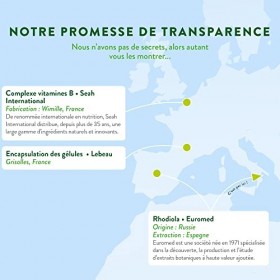 Rhodiola Rosea Bio - Complément Alimentaire Anti Stress Fatigue Anxiété et Relaxation - Rhodiola et Complexe de Vitamine B - 
