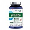 24 Vitamines GRANIONS | Oligo elements, Zinc, Magnésium, Vitamines et Minéraux | Sélénium, Coenzyme Q10, Cuivre | Energie, Im