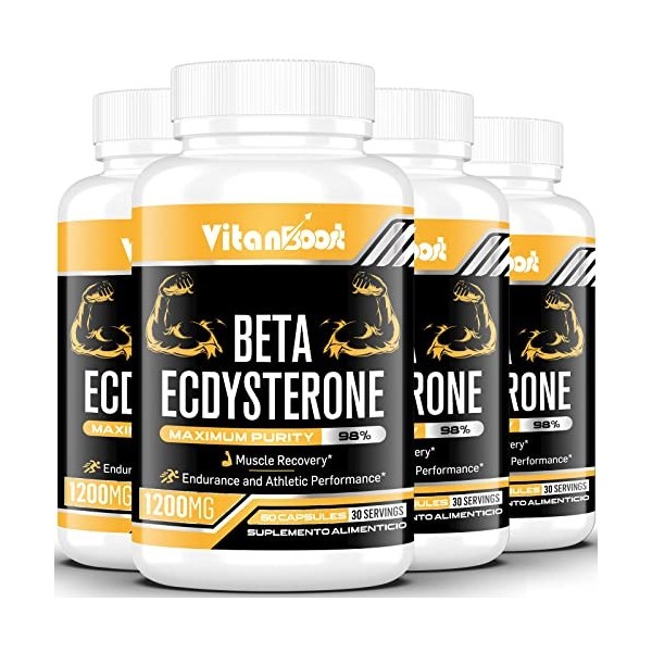 Supplément de bêta ecdystérone 1200 mg | Augmente la masse musculaire maigre, la performance physique, la force et la synthès