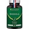 Rhodiola Rosea - 400 mg - Formule 100% Pure - Extrait de Racine Titré à 3% en Salidroside - Stress & Fatigue - Concentration 