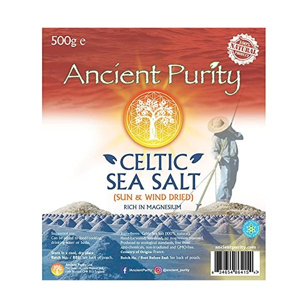 celtic Sea Salt"Natural Real Grey Salt" 500g Magnesium Rich heart health