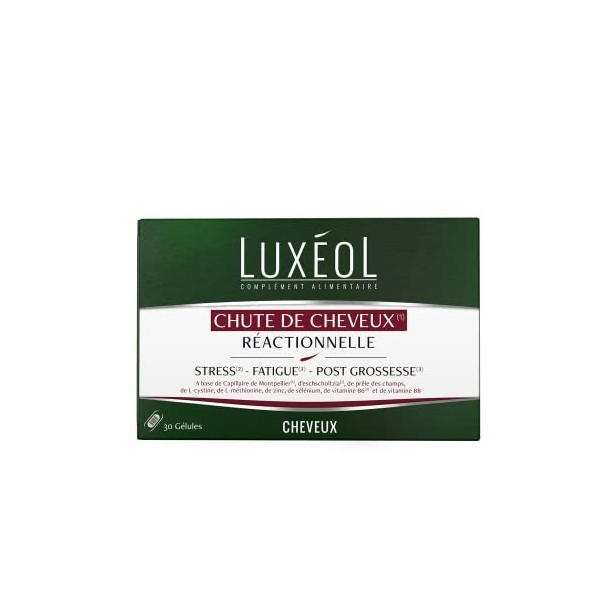 LUXÉOL - Chute De Cheveux Réactionnelle - Aide À Prévenir La Chute De Cheveux Passagère - Stress, Fatigue, Post-Grossesse - Z