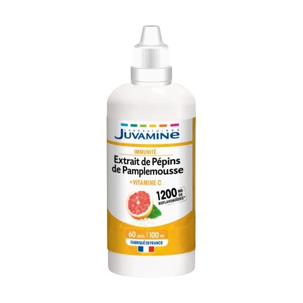 JUVAMINE - Extrait de Pépin de Pamplemousse 1200 mg - Immunité - 100 ml