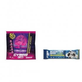 CYBERLAB ENERGY GUMMIES-5 HEURES DENERGIE-TAURINE-CAFEINE-MULTIVITAMINES-Goût Fruits Rouges-Sans sucre+CYBERLAB LA BARRE PRO