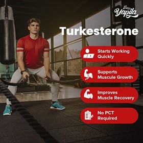 Turkesterone Complément Alimentaire- 1200 mg dextrait de Ajuga Turkestanica Standardisé à 20% de Turkesterone, Dosage élevé,