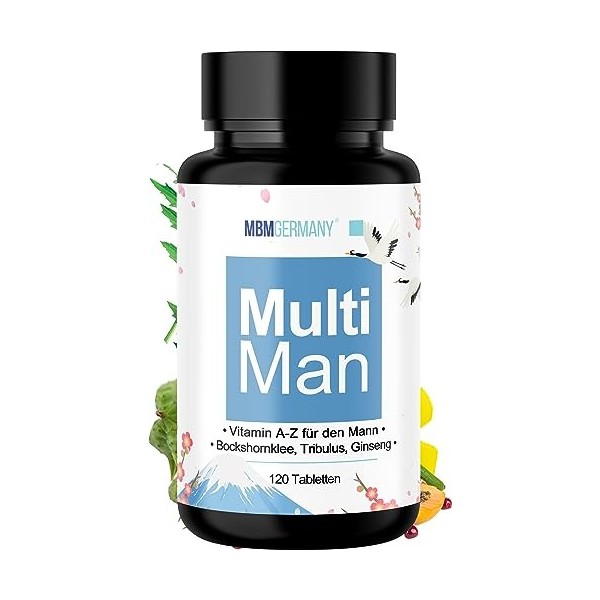 Multivitamines spécialement pour lhomme [TRIBULUS] ginseng sibérien + testé en laboratoire en Allemagne