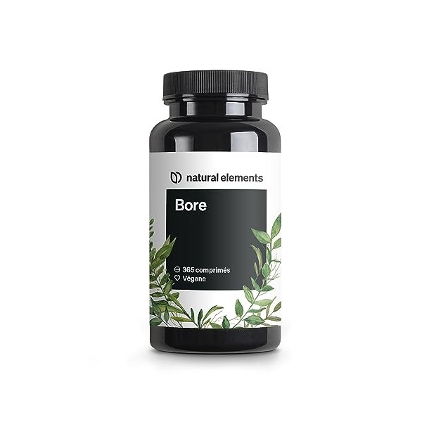 Bore pur – haute dose de 3 mg de bore par comprimé – 365 comprimés – végane, naturel – produit et soigneusement contrôlé en l