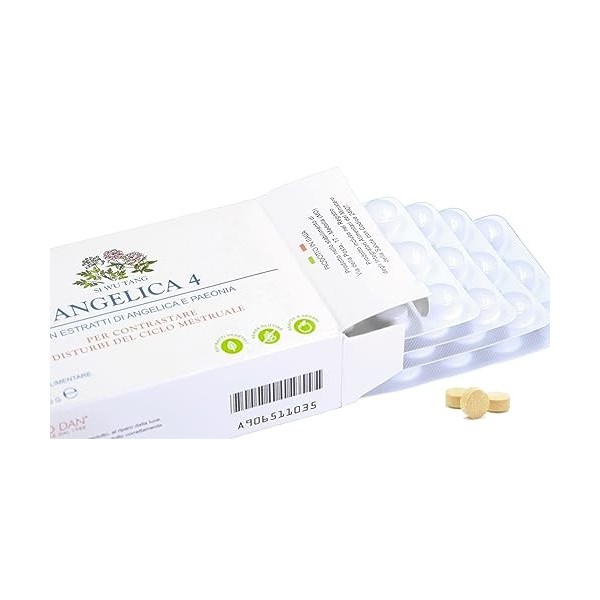 ANGELICA 4 par Fitoricerca Lao Dan® | formule traditionnelle pour contrer les TROUBLES DU CYCLE MENSTRUEL | 4 ingrédients syn