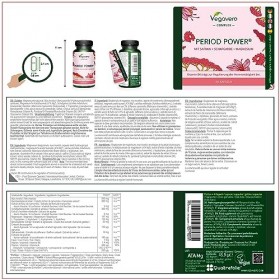 Confort Menstruel | SPM + Règles Douloureuses | Avant et Pendant Les Menstruations | Inositol, Gattilier, Fer, Tryptophane + 