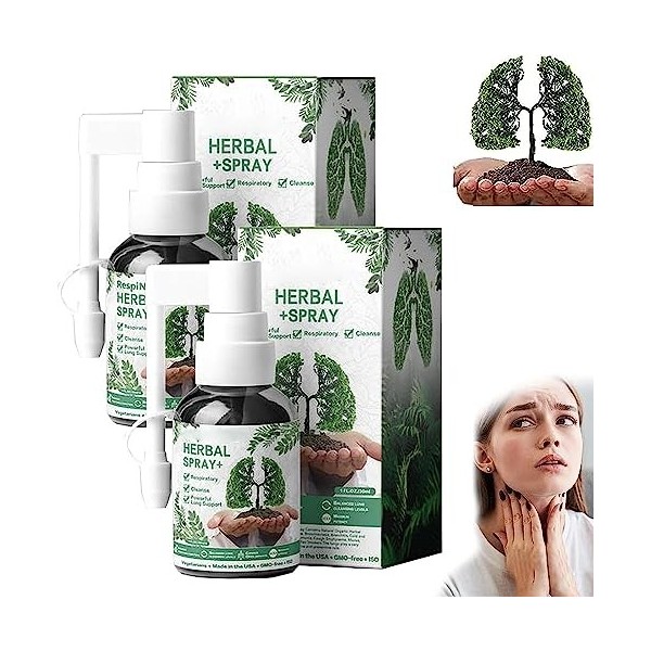 Respinature Herbal Lung Cleanse Mist - Puissant soutien pulmonaire, Respi Nature Herbal Lung Cleanse Mist, Respinature Herbal