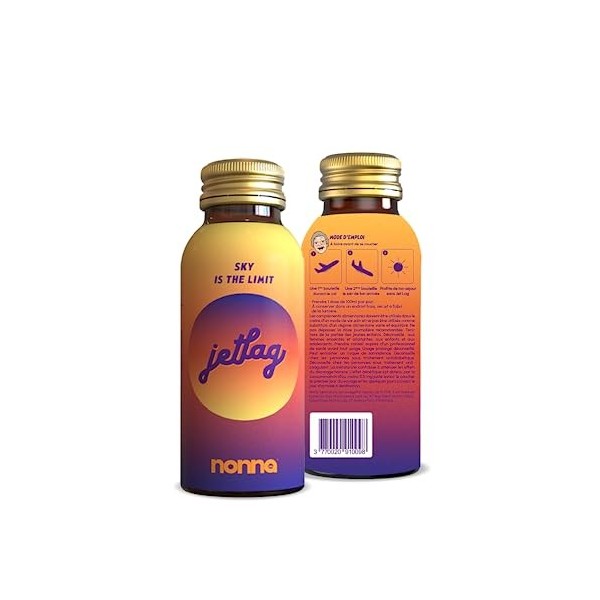 NONNA LAB - Jet Lag - Lot de 4 x 10 ml - Soulager Le Décalage Horaire - Compléments Alimentaires Action 5 En 1 - Sommeil, Réc