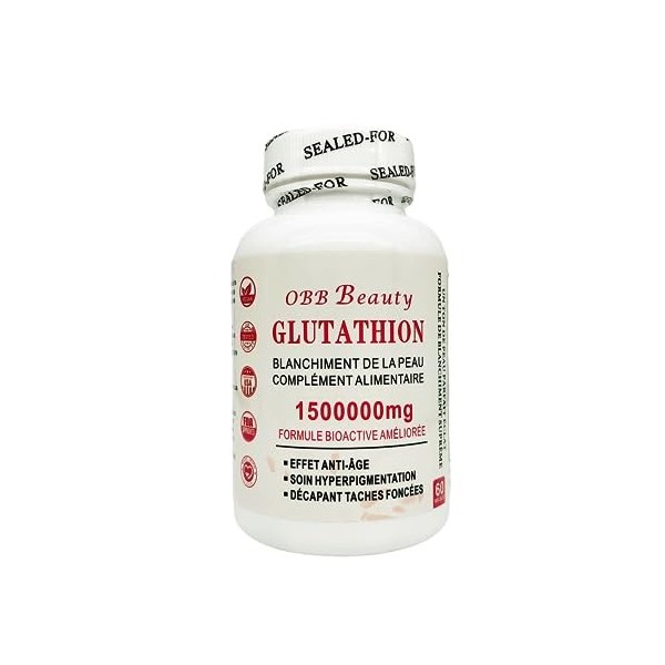 GLÜPA GÉLULES GLUTATHIONE 1500 000 MG 100% VEGAN. complément alimentaire, effet anti-age, soin hyperpigmentation et décapant 