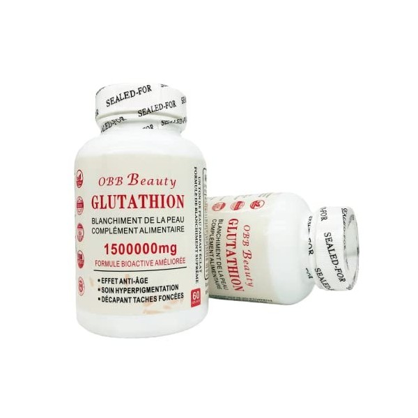 GLÜPA GÉLULES GLUTATHIONE 1500 000 MG 100% VEGAN. complément alimentaire, effet anti-age, soin hyperpigmentation et décapant 