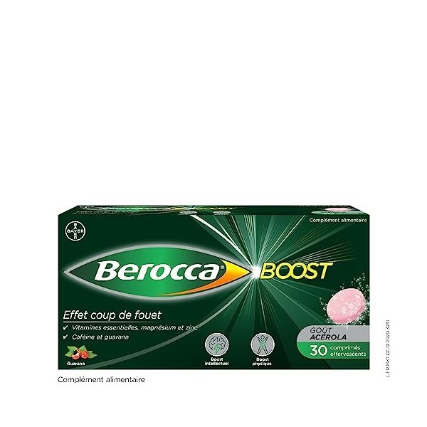 Berocca® Energie Orange + Berocca® Boost Guarana Caféine - Multivitamines - Aide à réduire la fatigue - Vitamine C, B et Miné