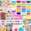 Purpledi Kit de Slime pour Enfant, Bricolage de Fabrication de Slime et Mastic avec 24 Couleurs Crystal Slime,Kit de Fabricat