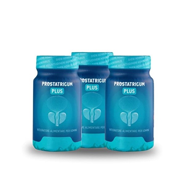 PROSTATRICUM PLUS Lot de 3 bouteilles pour fonctionnalité de la prostate et du traitement urinaire Complément alimentaire à b