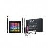 NYX Professional Makeup Coffret maquillage yeux - Palette de fards à paupières Ultimate Shadow Brights, Eyeliner Epic Ink Lin