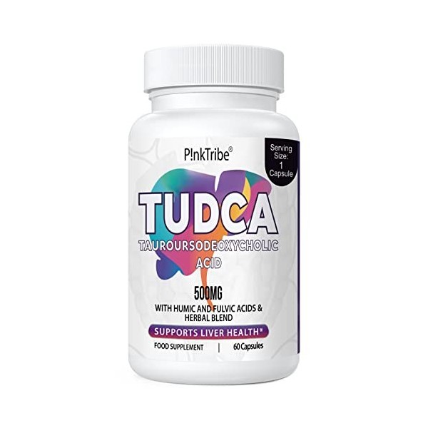 TUDCA 500 mg, acide tauroursodésoxycholique avec racine de betterave et plus, supplément de sel biliaire Tudca, 240 gélules 