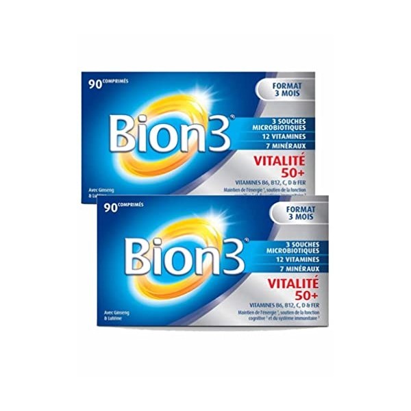 Bion 3 Sénior Vitalité 50+ Lot de 2 Boites de 90 Comprimés 2S 