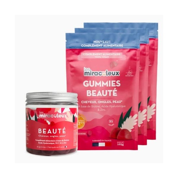 mium LAB - Complément alimentaire Beauté Coffret 1 pot + 3 doypacks - Made in France, 100 % Végétales et Végan - Emballage Re