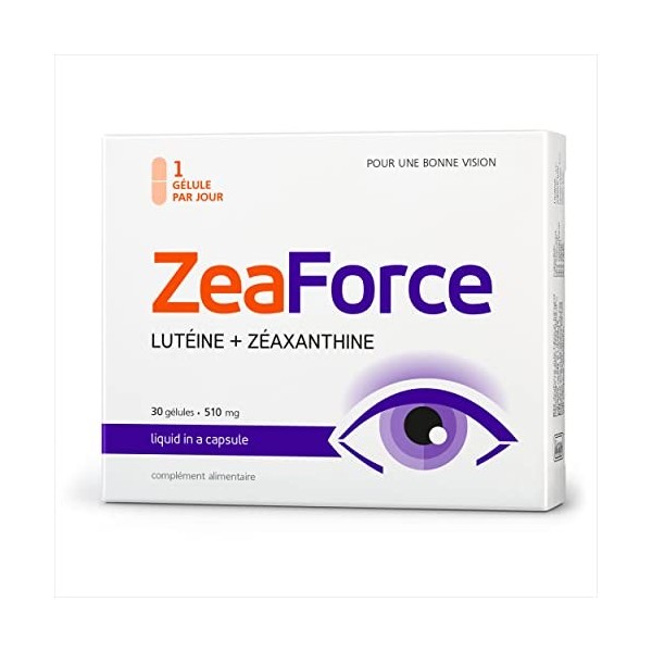 ZeaForce – Des yeux en parfaite santé grâce à une gélule quotidienne. Formule concentrée. Formule liquide pour une absorption