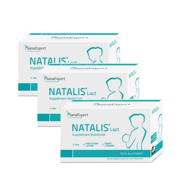 SanaExpert Natalis Lact | Supplément pour lallaitement | avec fenouil, fenugrec, DHA,acide folique 90 capsules .Ingrédients