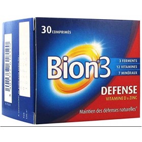 Bion 3 - Défense Adulte - Lot de 2 boites de 90 Comprimes 2D 