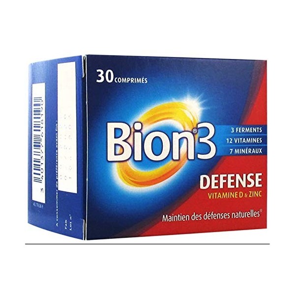 Bion 3 - Défense Adulte - Lot de 2 boites de 90 Comprimes 2D 