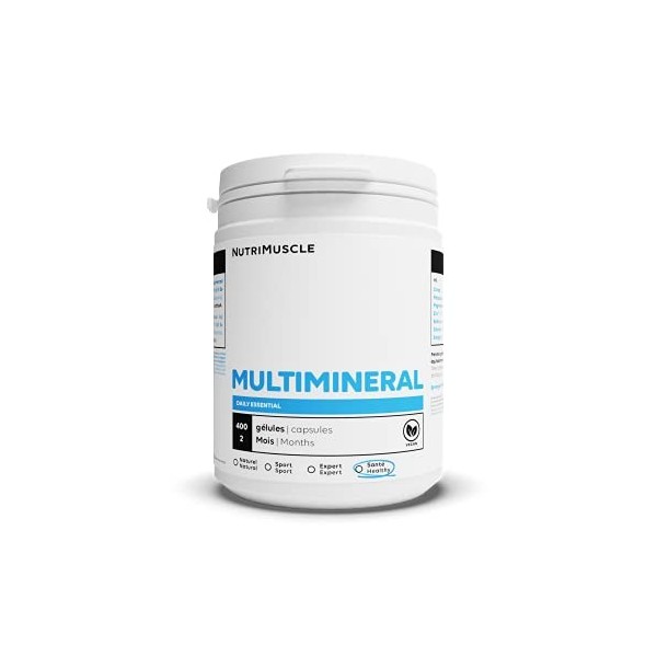 Multiminéraux | 5 minéraux haute qualité • Dosé pour les Sportifs • Protection immunitaire • Complément Alimentaire Santé Veg