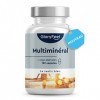 Complexe de Multiminéraux 180 Capsules , 11 Minéraux Purs & Essentiels, Zinc, Calcium, Magnésium, Fer, Sélénium et Plus, Sou