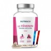 Le Féminin | Syndrome Prémenstruel et Confort Menstruel | PEA pour Règles Douloureuses | Avec Gattilier, Vitamine B12, Magnés