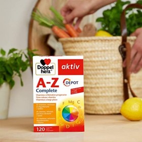 Doppelherz aktiv A-Z Complete Depot, Complément alimentaire, Vitamines à libération progressive, 120 comprimés