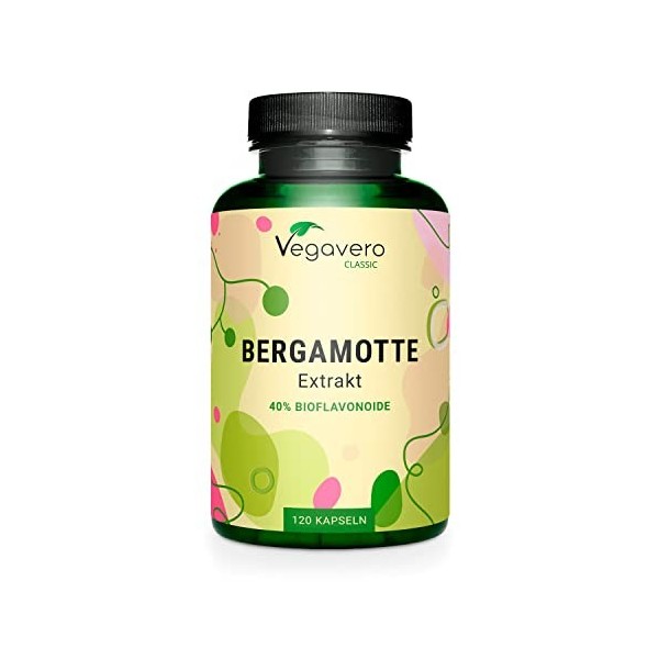 Citrus Bergamote | 120 Gélules | Premium : 40% de Bioflavonoïdes polyphénols | Sans Additifs | 9375 mg 625 mg dExtrait 15