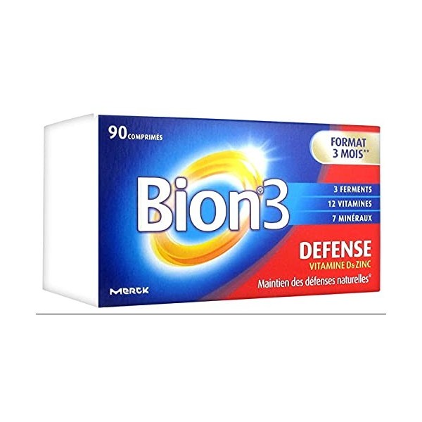 Bion 3 - Adultes - Activateur de santé - Complément vitaminique très complet avec probiotiques - Boite de 90 Cps