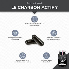Charbon Actif BIO - Charbon Végétal Breveté PURECOAL® - Issu de Bois de Châtaignier Français - Contre Ballonnements, Flatulen