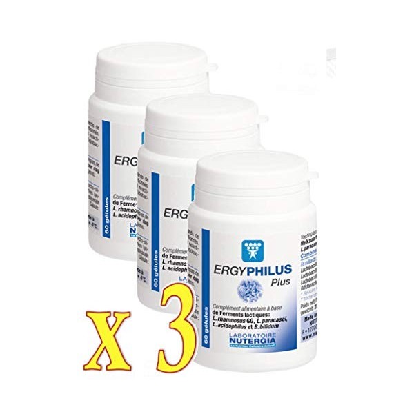 Nutergia - Ergyphilus Plus - Lot de 3 x 60 Gelules