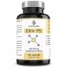 DHA 500 mg + Phosphatidylsérine 100 mg - Santé du cerveau et des yeux - Absorption élevée -120 mini perles de gélule - Sans s