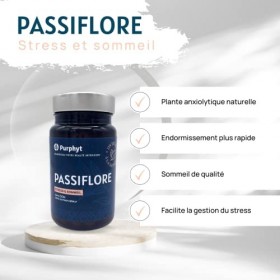 Passiflore 60 gélules Certifié Ecocert - STRESS & SOMMEIL - Formule naturelle pour faciliter lendormissement - Complément Al