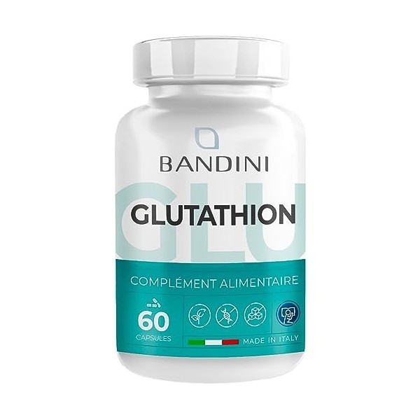 Bandini® L-Glutathion avec 250 mg par gélule - 60 gélules - Glutathion bioactif réduit | Complément Alimentaire à Haut Dosage