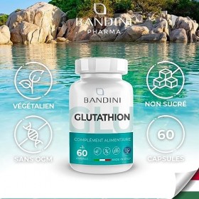 Bandini® L-Glutathion avec 250 mg par gélule - 60 gélules - Glutathion bioactif réduit | Complément Alimentaire à Haut Dosage