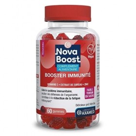 Novaboost - Complément Alimentaire - Gummies Booster Immunité - Saveur Myrtille Faible Teneur en Sucre - Vegan & Sans Gluten 