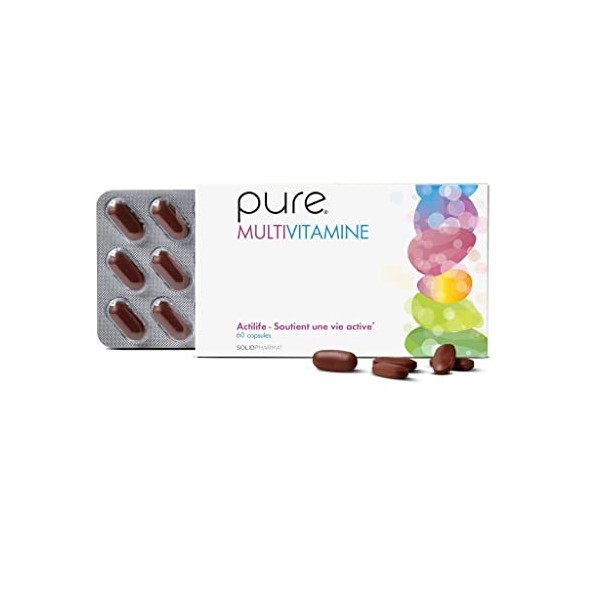 Pure Multivitamine – 60 Comprimés Hautement Dosés – Comprimés Véganes – Complément Alimentaire pour Renforcer le Système Immu