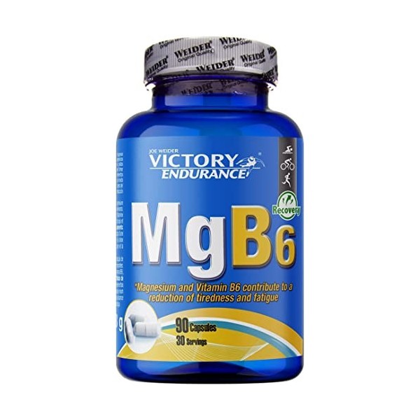 Victory Endurance MG B6 90 Gélules Magnésium et Vitamine B6 - contribuent à la réduction de la fatigue musculaire. Idéal po